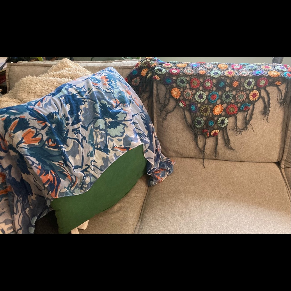 Stole & Pashmina Set.  Multi-color stole w/ tags,